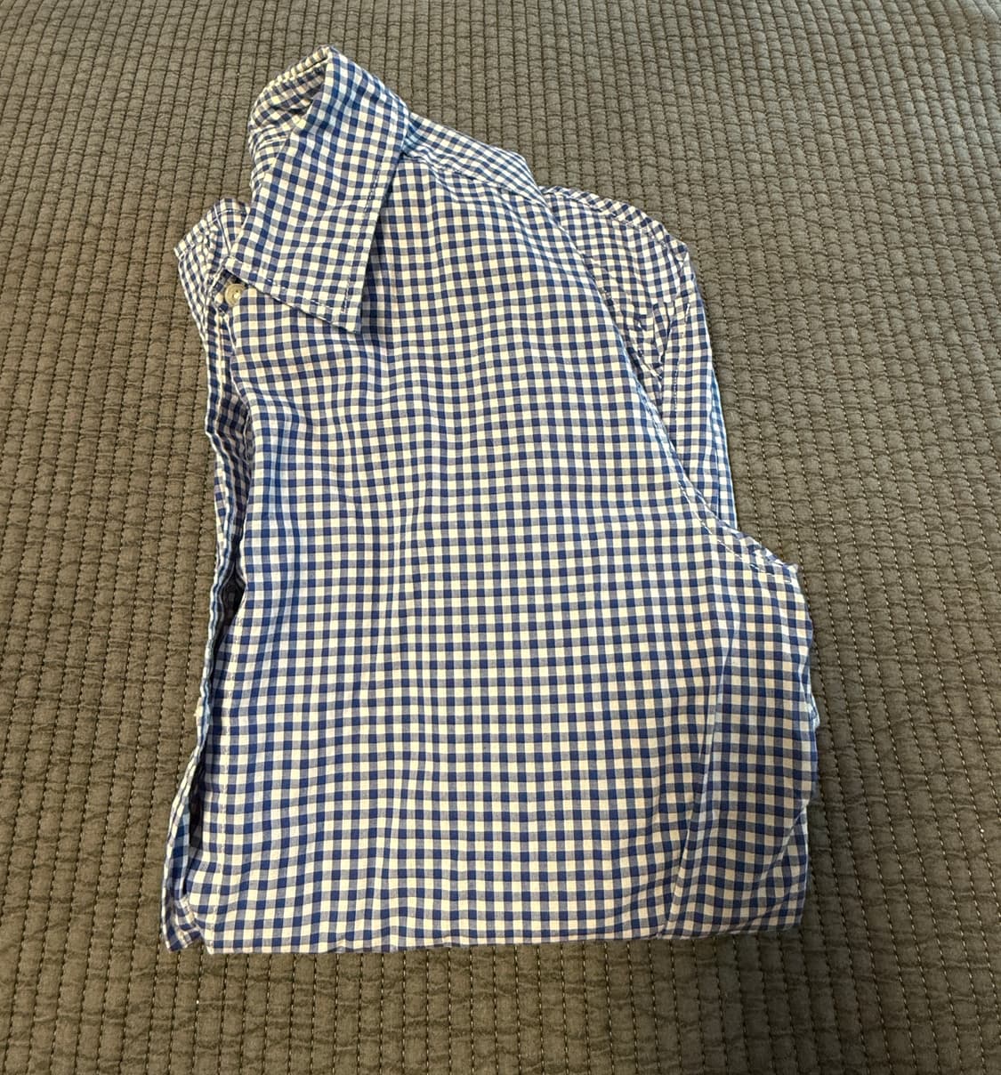 무인양품 블루체크 반팔셔츠 M 상품이미지1