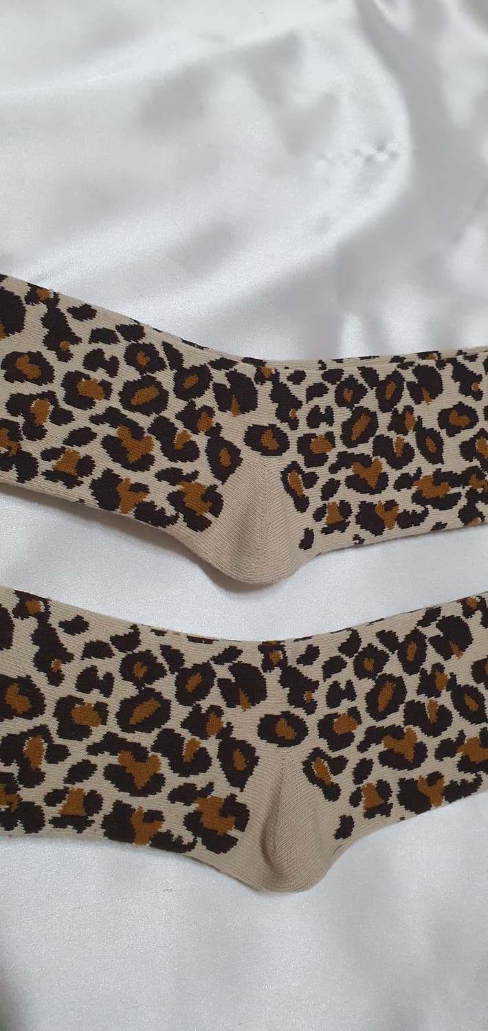 호피 레오파드 브라운 블랙 뉴발란스 양말 상품이미지3