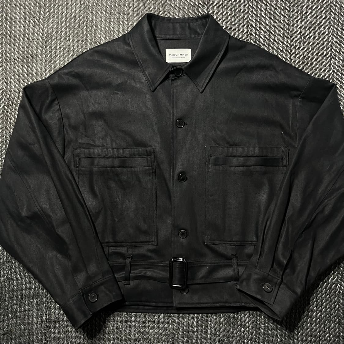 MAISON MINED 메종미네드 코팅 데님 트러커 상품이미지2