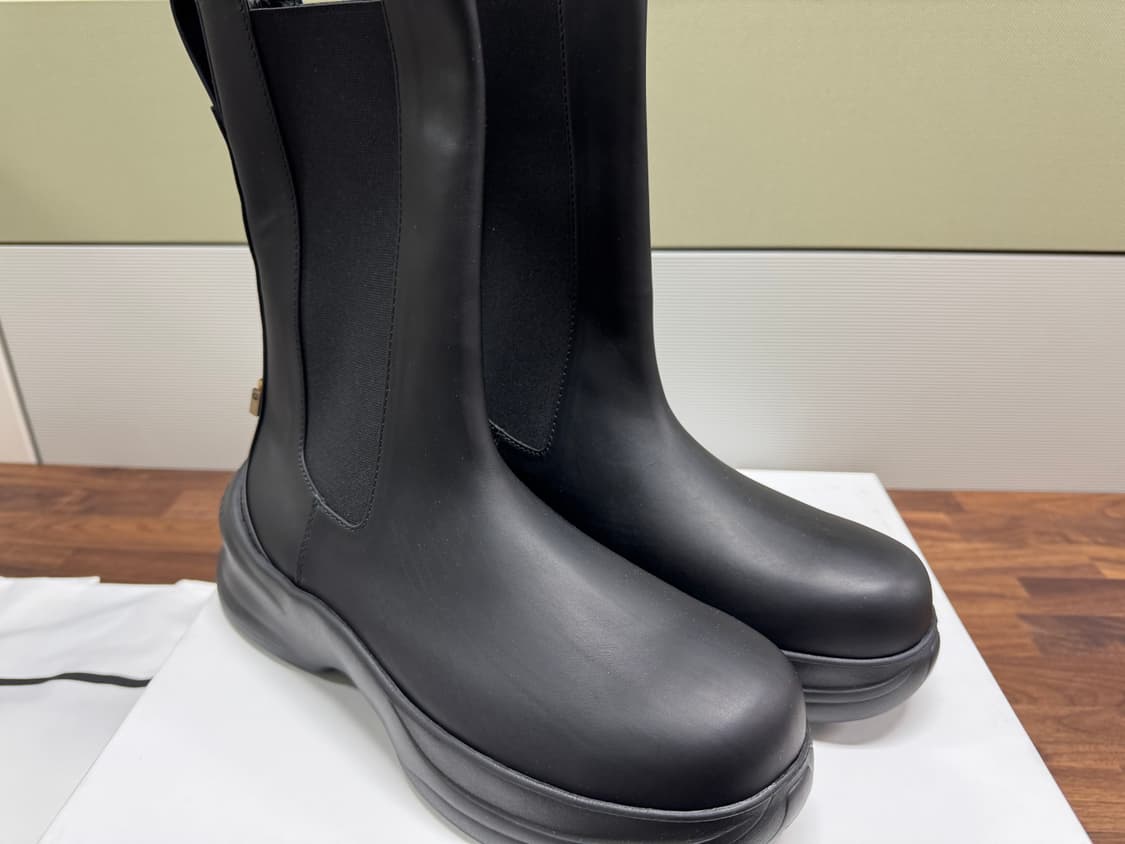 우영미 남성 더블레이스 레더 하이 첼시 부츠 41사이즈(265) 상품이미지2