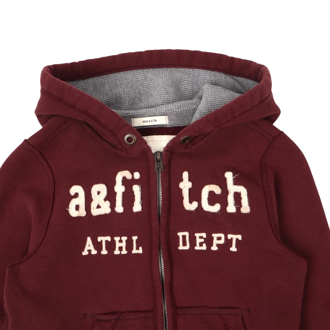 아베크롬비 버건디 후드집업 상품이미지2