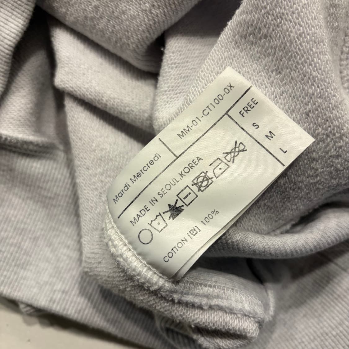 마르디 메크르디 플라워 맨투맨 그레이 D194 상품이미지7