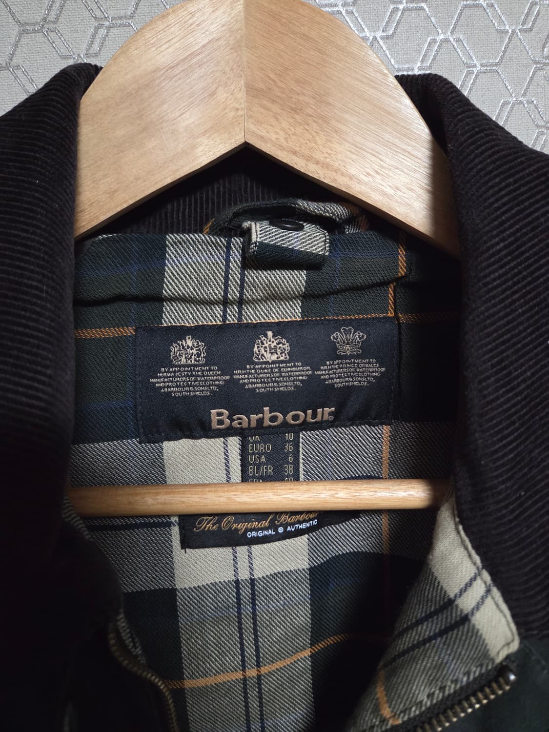 바버 여성 왁스자켓 UK10  상품이미지6