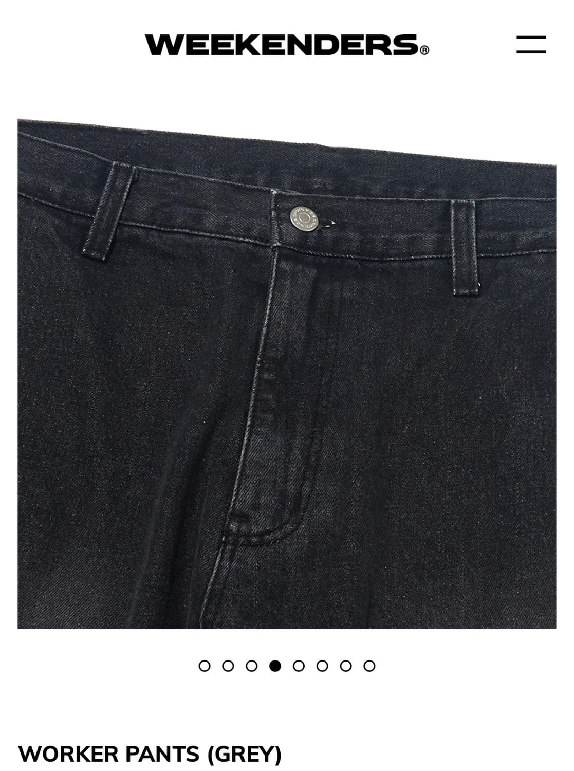 위켄더스 더블니 워커팬츠 흑청 L 상품이미지3