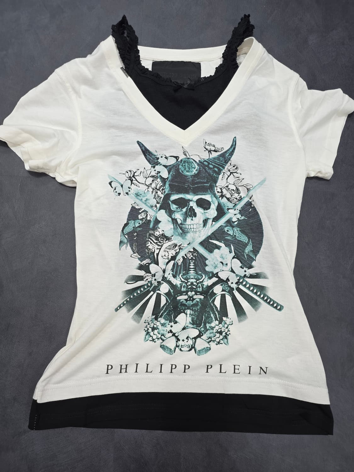 Philipp Plein V넥 Born to win samurai 티셔츠 상품이미지1