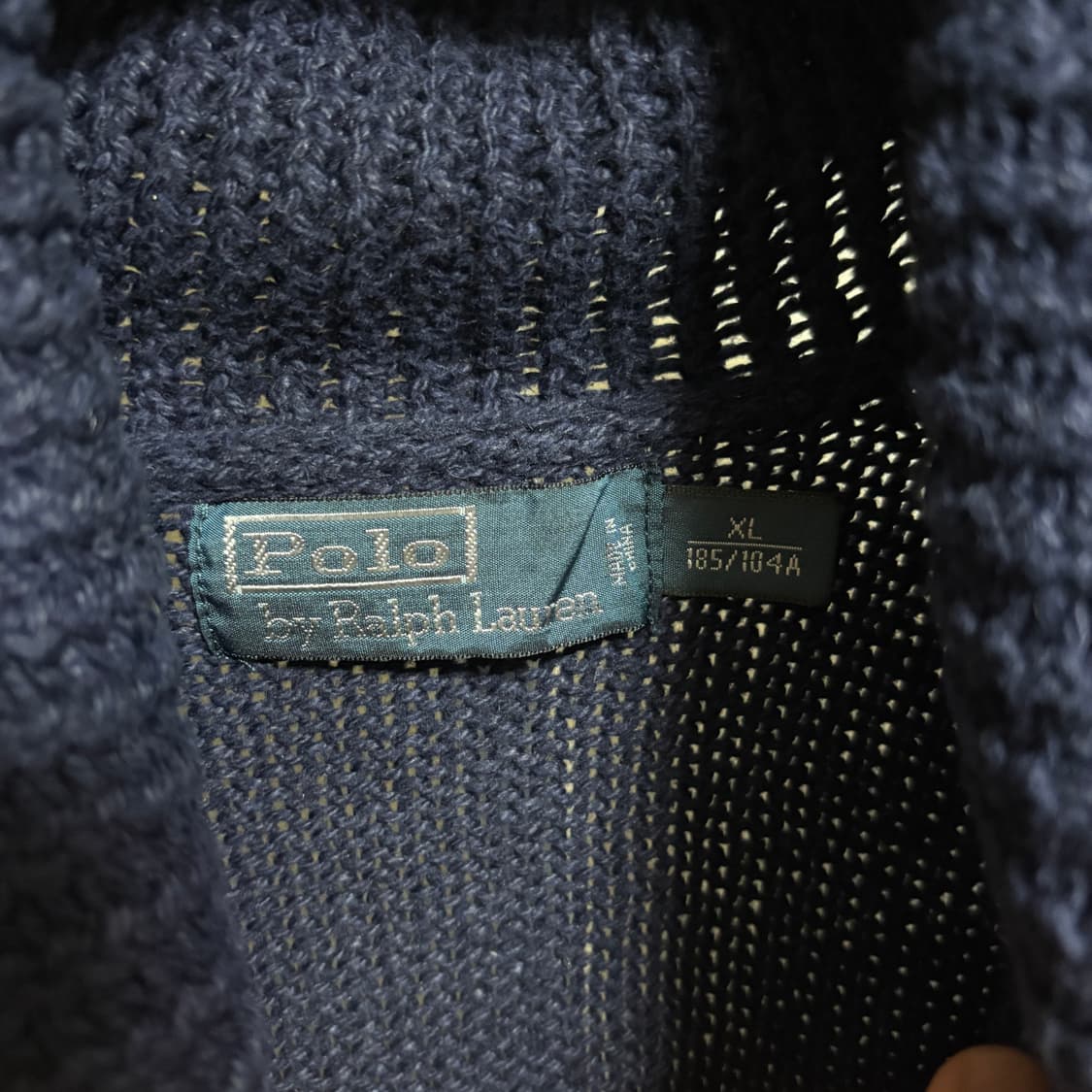폴로 랄프로렌 숄카라 올드 글로리 성조기 니트 / 네이비, XL 상품이미지5