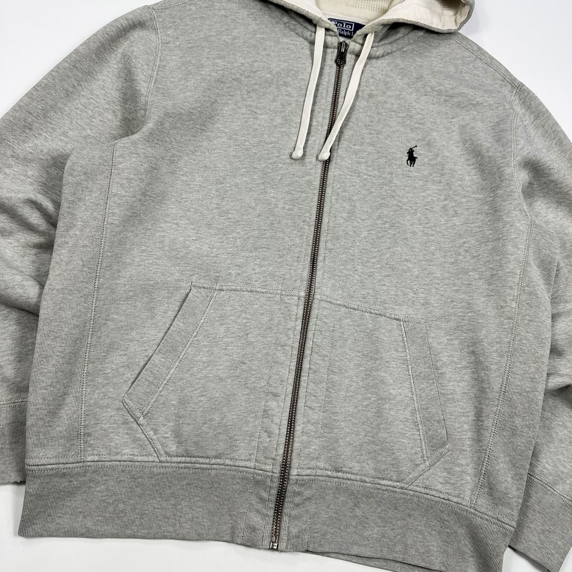 폴로 랄프로렌 클래식 헤비코튼 써멀 후드집업 그레이 XL 상품이미지3