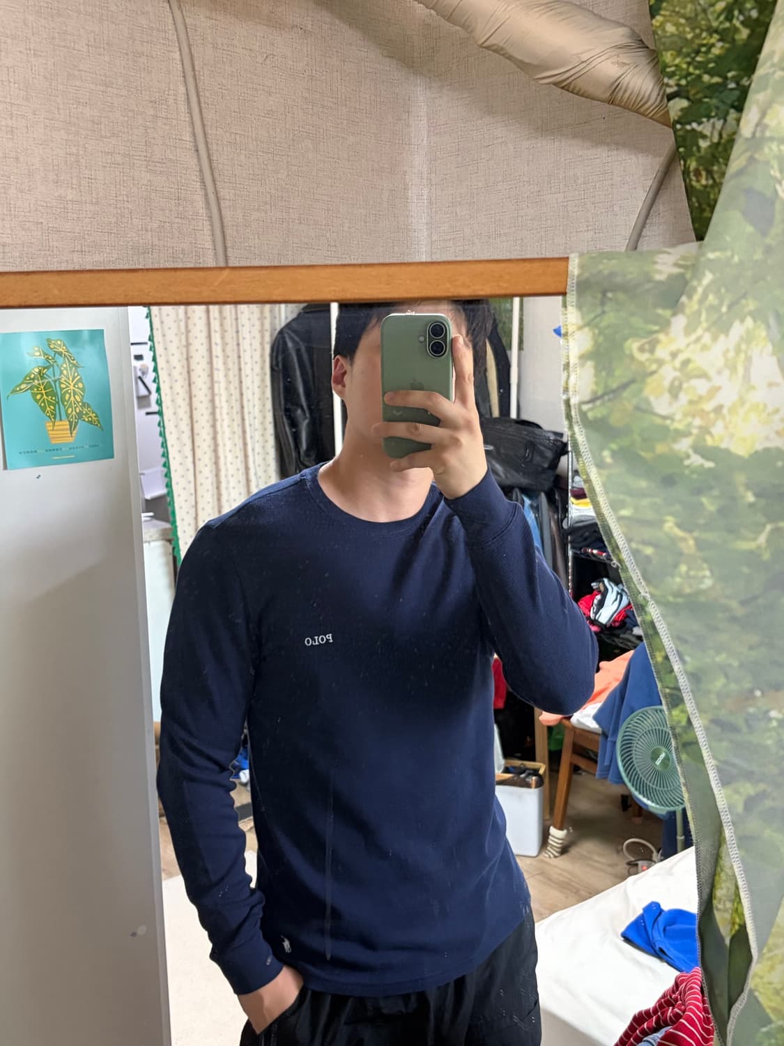 95-100) 폴로 랄프로렌 와플티 긴팔티 롱슬리브 네이비 상품이미지9