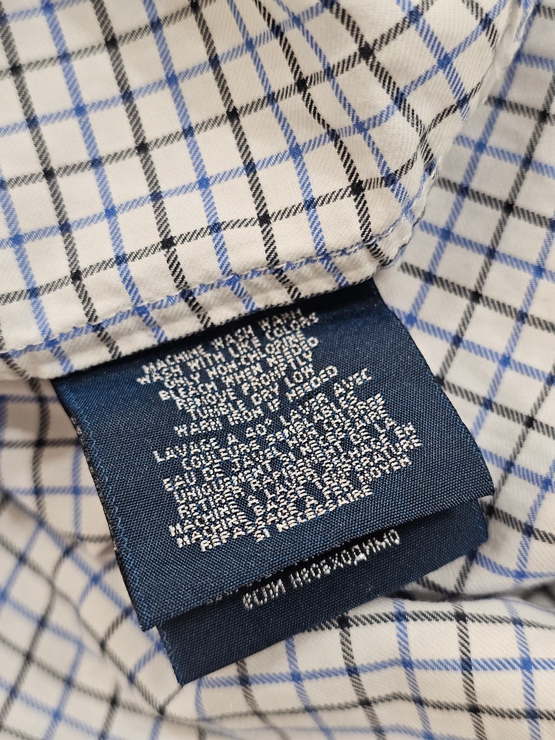 [Boys XL] 폴로 랄프로렌 블루/블랙 태터솔 체크 코튼 셔츠 상품이미지5