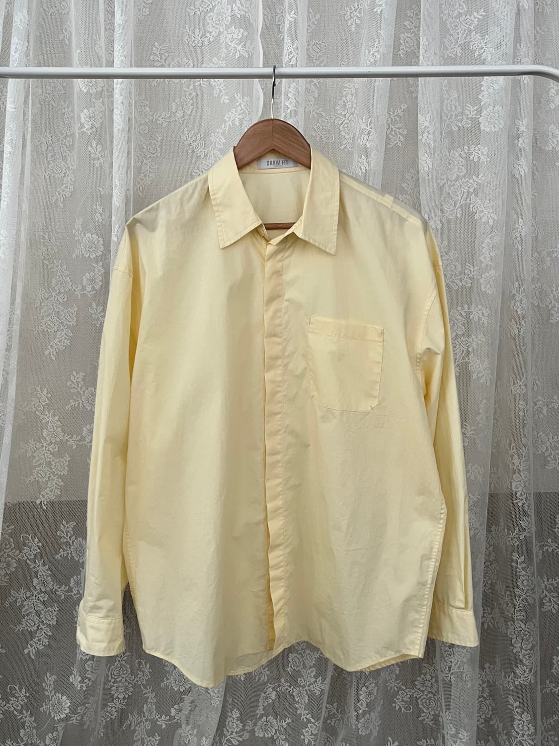 M) 드로우핏 긴소매 셔츠 옐로우 상품이미지1