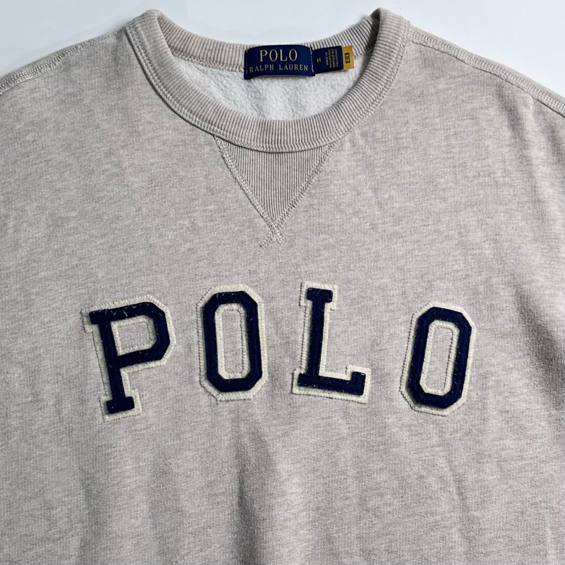 폴로 아치로고 베이지 맨투맨  상품이미지2