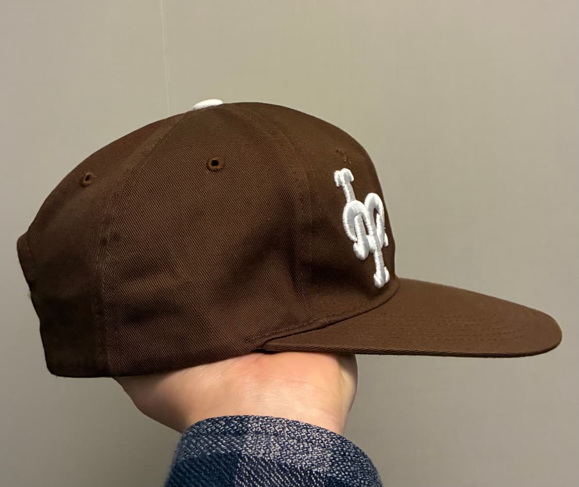(F)라브로스 LT LB 자수 6패널 볼캡 모자 다크브라운 상품이미지4