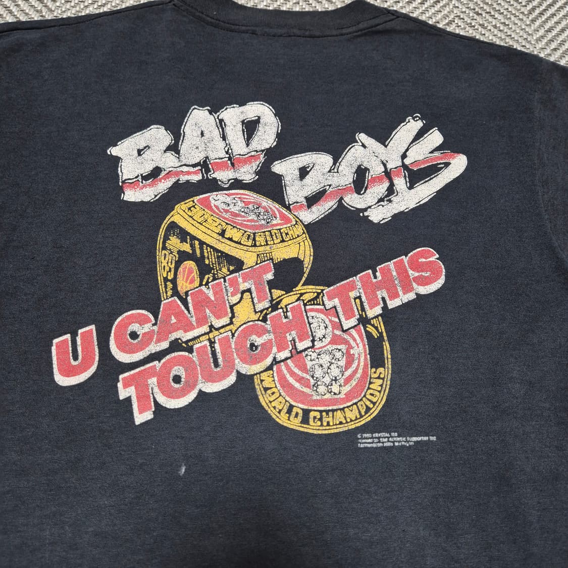 90s MC Hammer x 디트로이트 피스톤즈 싱글스티치 티셔츠 (L) 상품이미지9