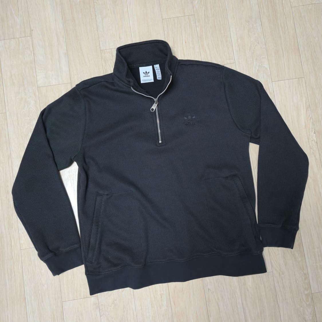 아디다스 와플 하프 집업 블랙 XL 상품이미지1