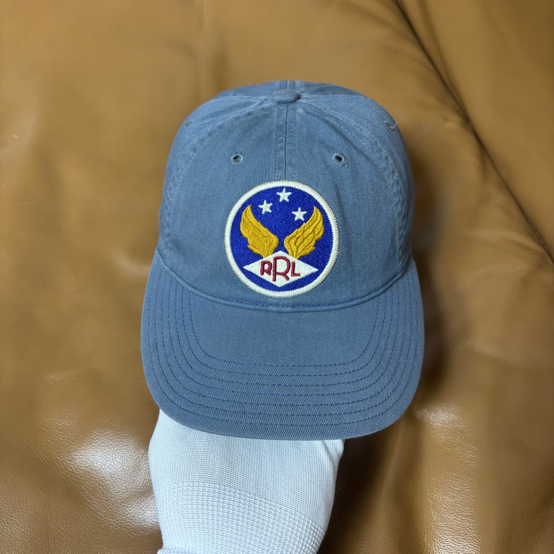 RRL 더블알엘 랄프로렌 폴로 윙로고 6패널 볼캡 모자 미드나잇 블루 상품이미지2