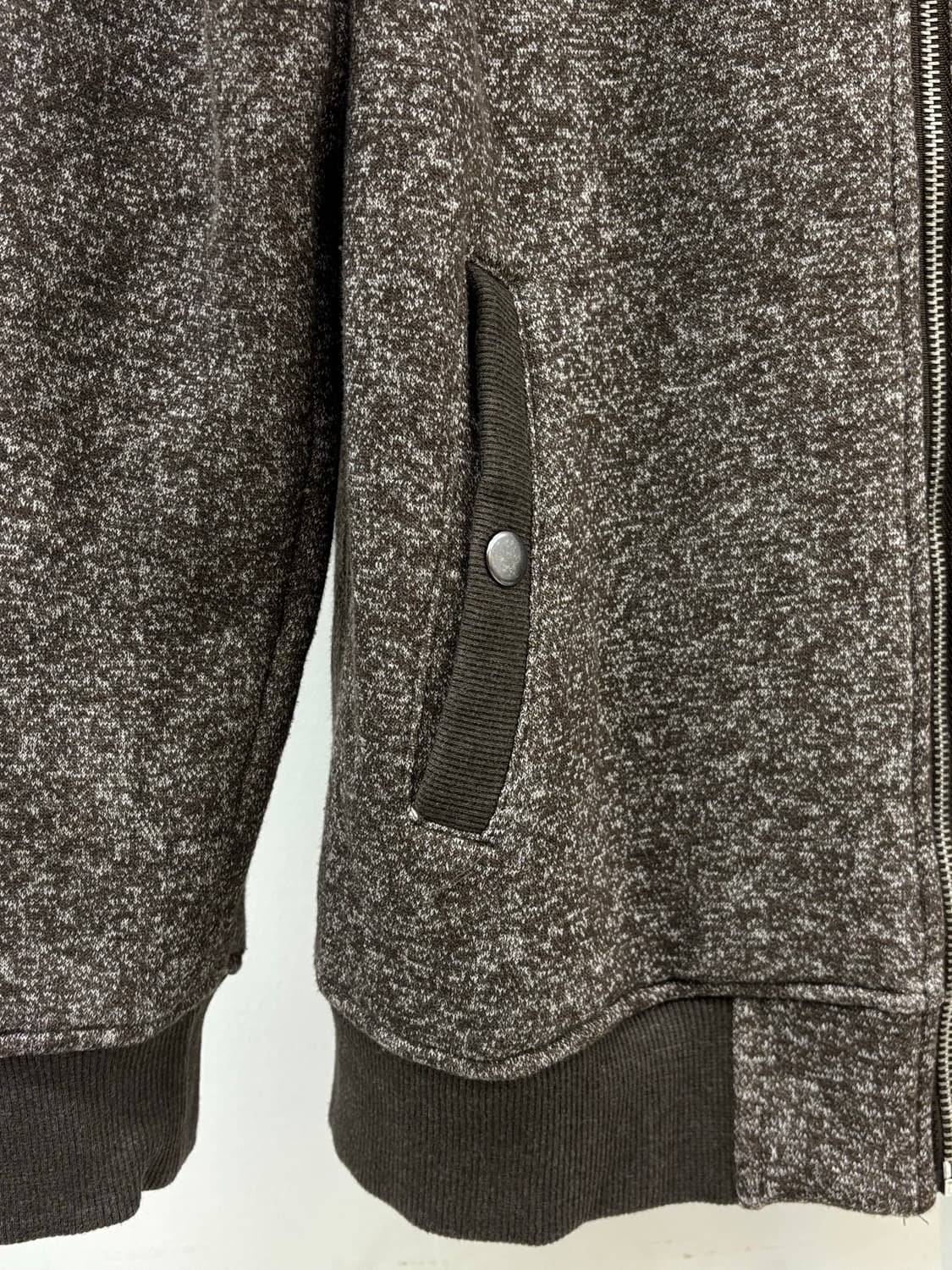 빈티지 브라운 하이넥 기모 후드 집업 상품이미지8