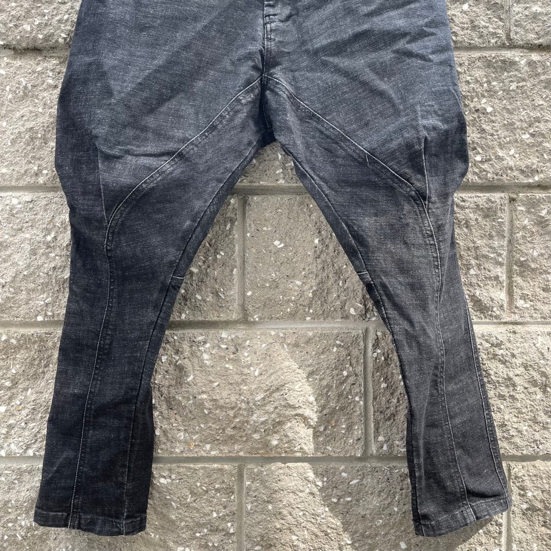 [L] VTG 드롭 크로치 블랙 데님 팬츠 (~33) 상품이미지4