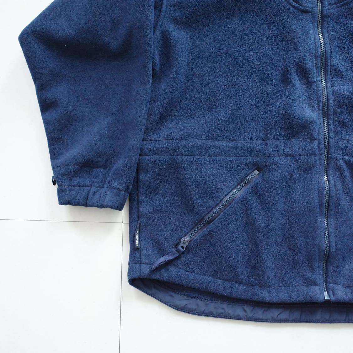 90s 컬럼비아 딥네이비 플리스 집업 재킷 상품이미지4