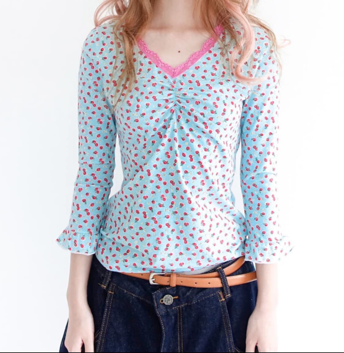 샵페어리 스트로우베리 민트 탑 새상품 상품이미지1