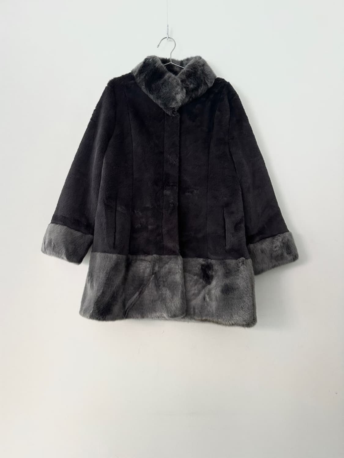 Formal double texture fur coat / grey 상품이미지2