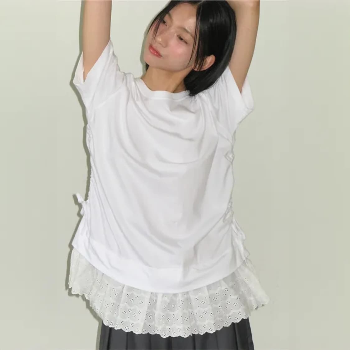 론론 레이어드 티셔츠 새상품 상품이미지2