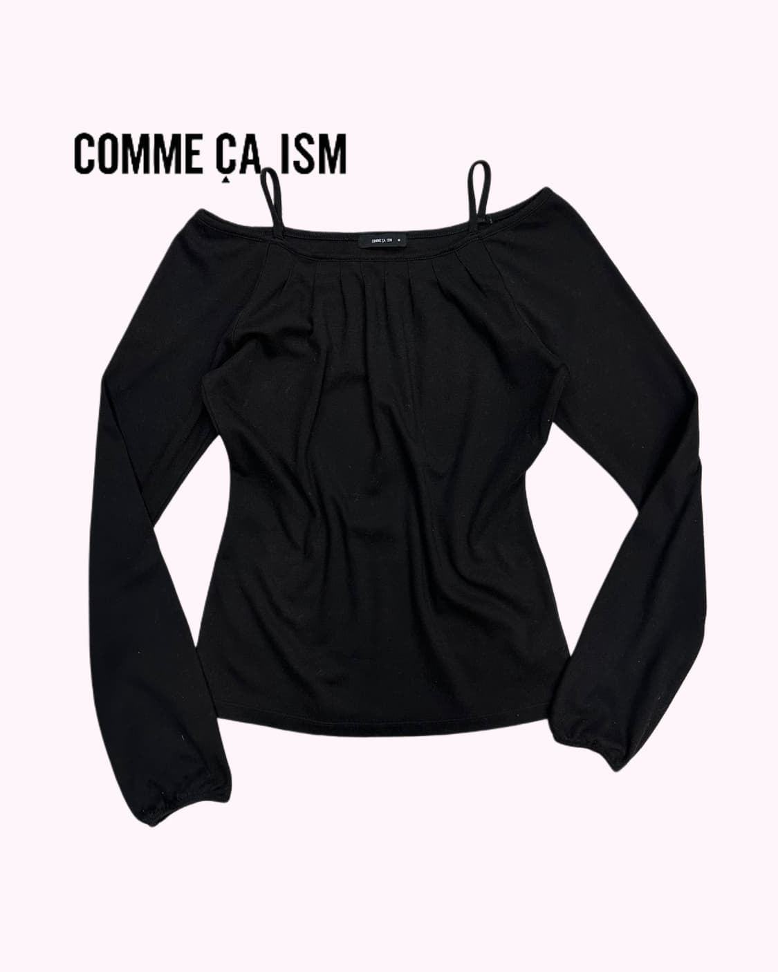 pintuck detail off-shoulder t-shirt 상품이미지1