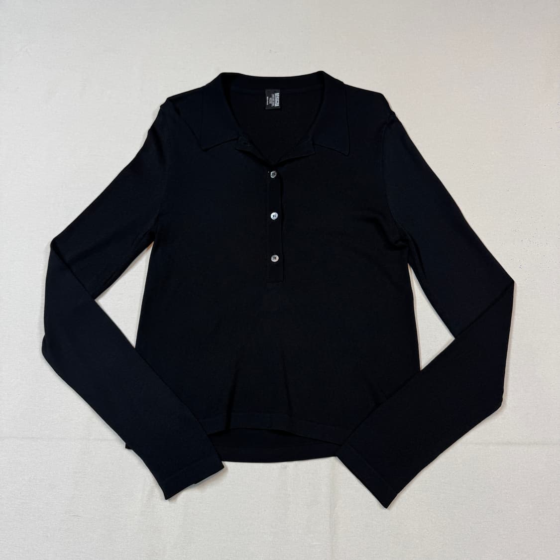 M) 월포드(Wolford) 비스코스 헨리넥 카라 니트 상품이미지1