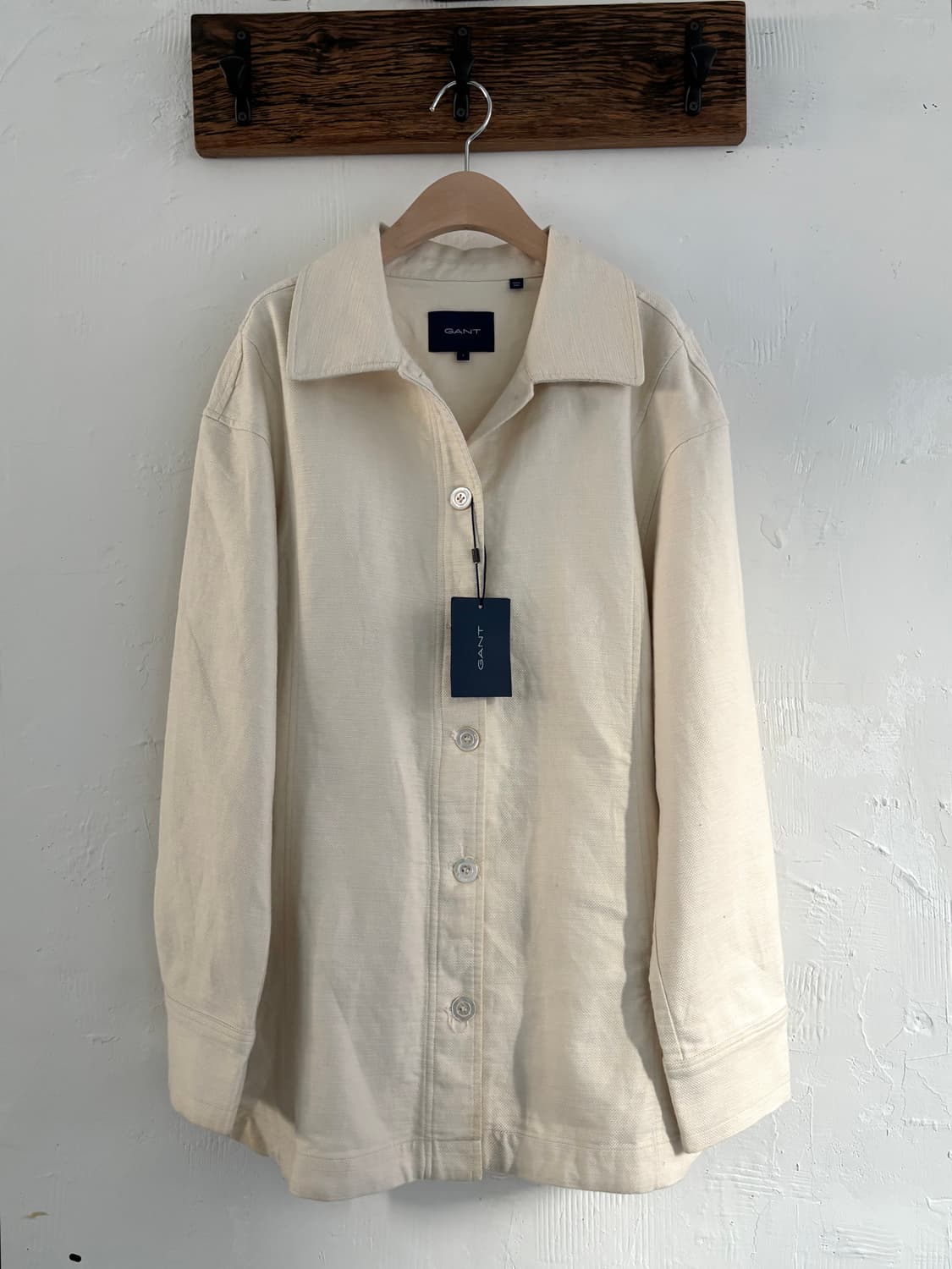 *새상품* Gant 아이보리컬러 싱글버튼 텍스쳐 셔츠 자켓 상품이미지2