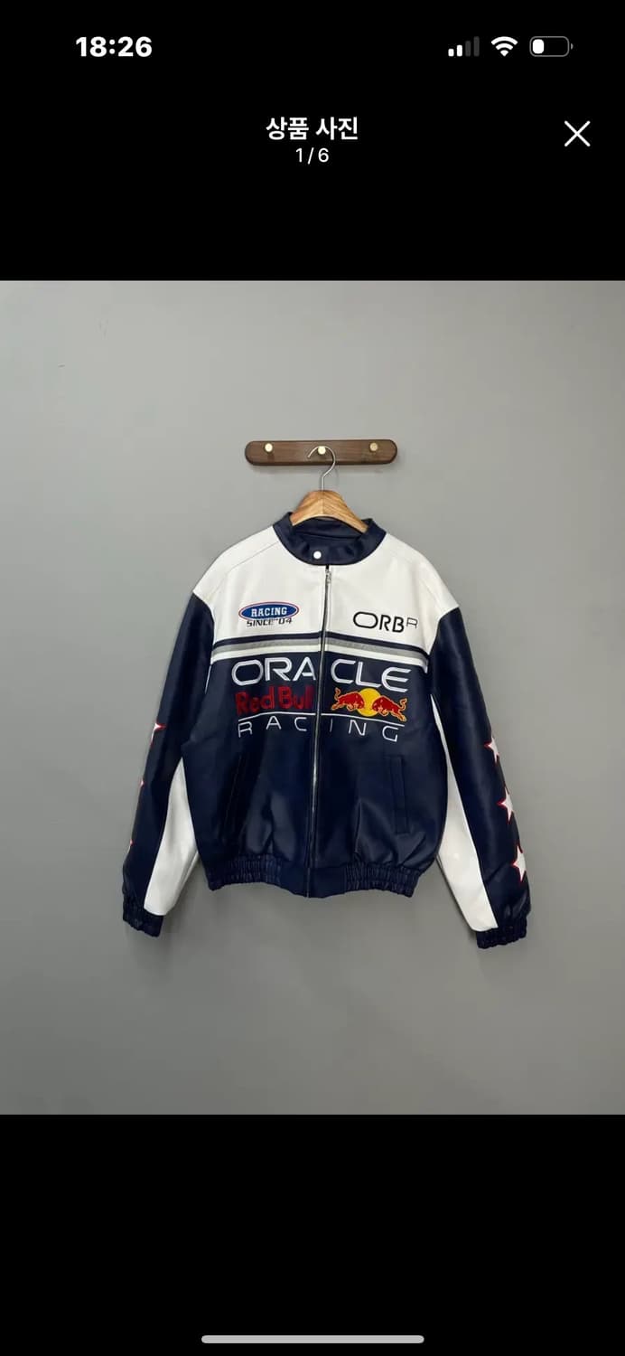 오라클 레드불 레이싱 그래픽 레더자켓 A3398 상품이미지2