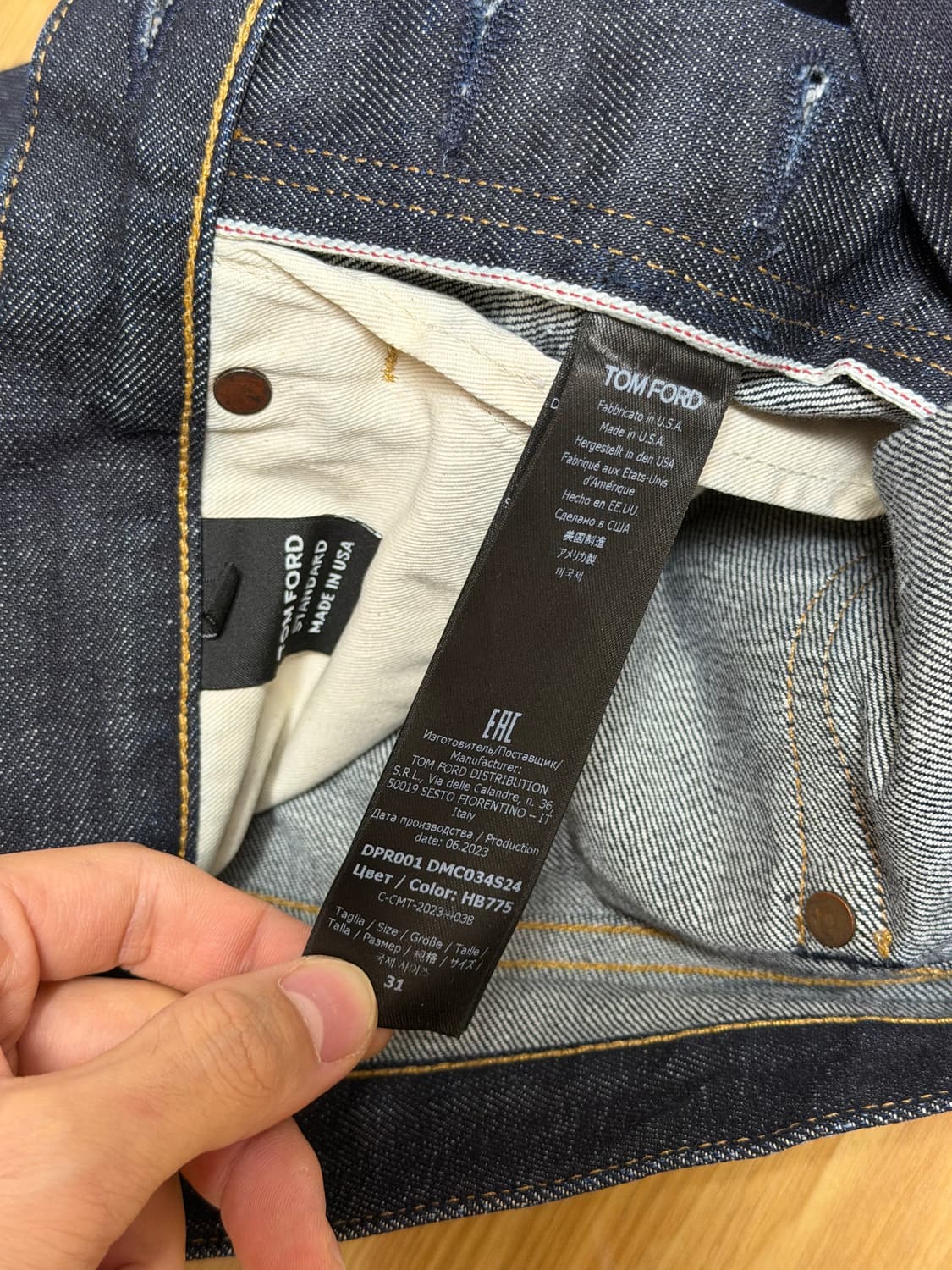 (31)톰포드 / DPR001 스탠다드 핏 / 셀비지 데님 상품이미지9