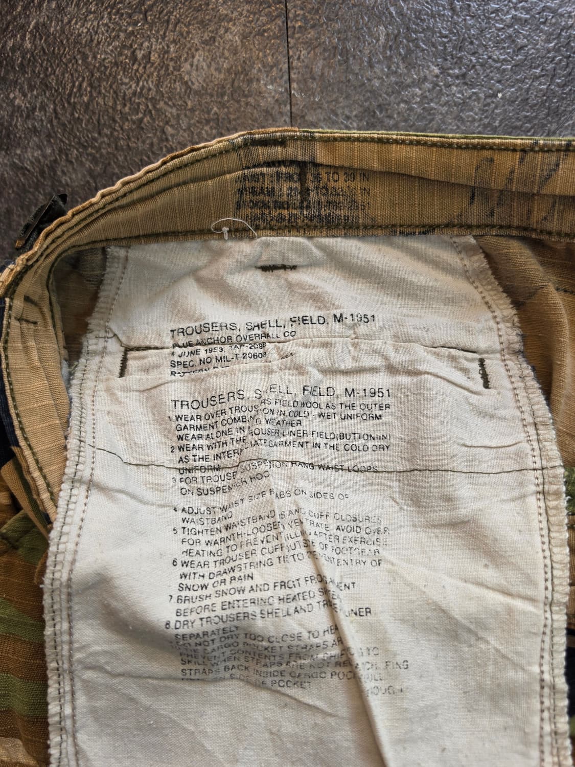 미군 오리지널 M-1951 필드 팬츠 / 반바지 상품이미지5