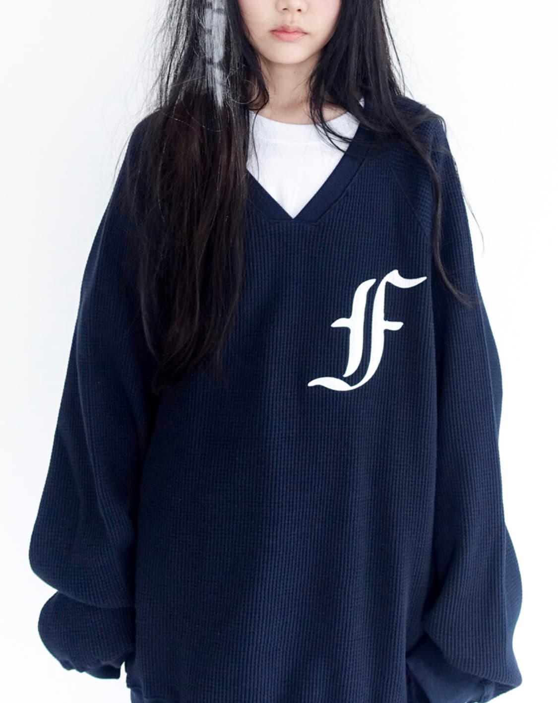 waffle boxy MTM (navy) 상품이미지1