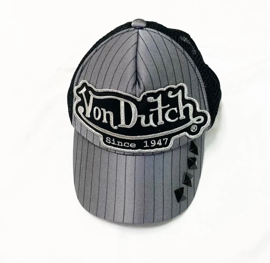 본 더치 - 스트라이프 스터드 매쉬 캡 상품이미지1