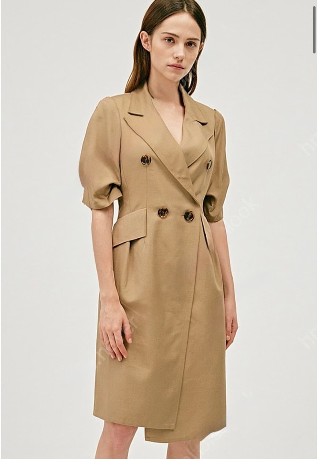 타임 시그니쳐 더블버튼 트렌치 원피스 상품이미지1