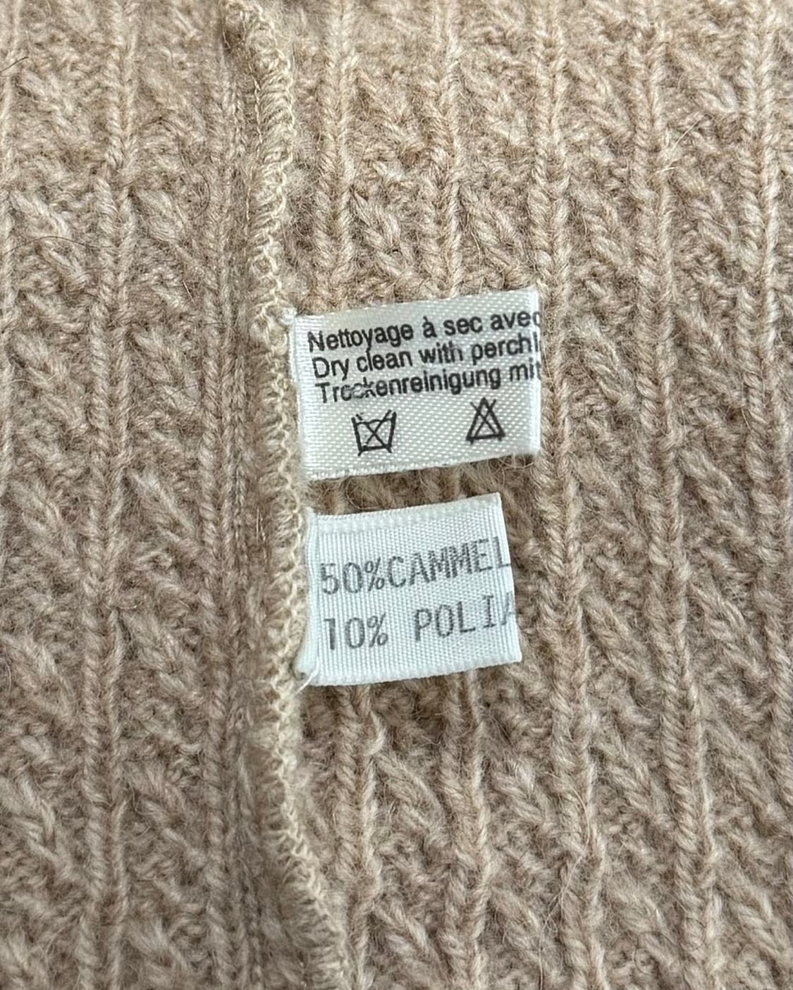 셀린느 베이지 금장 버튼 카라 롱 니트 가디건 상품이미지8