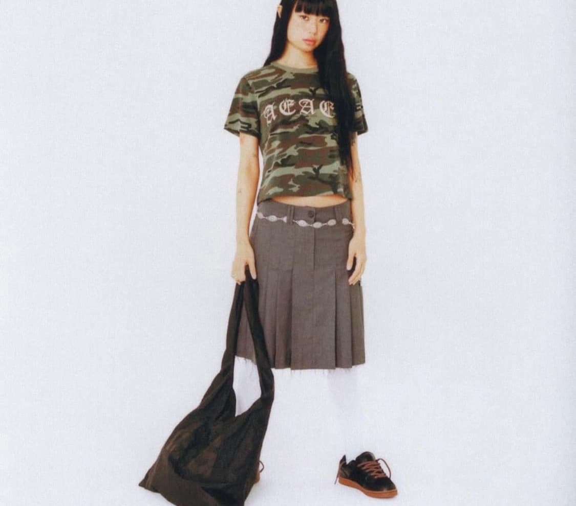 Aeae 플리츠 스커트 그레이 상품이미지2