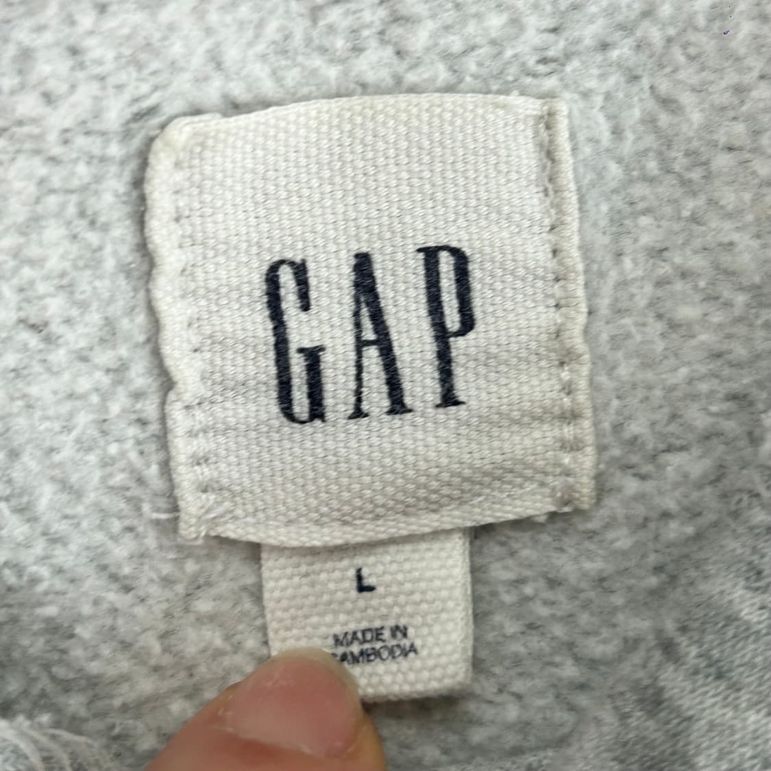 Gap 갭 블랙 로고 그레이 후드티 상품이미지5