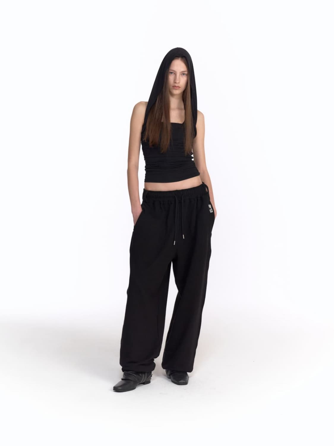 [새상품] 2000아카이브스 zen hoodie tank black 02 상품이미지6