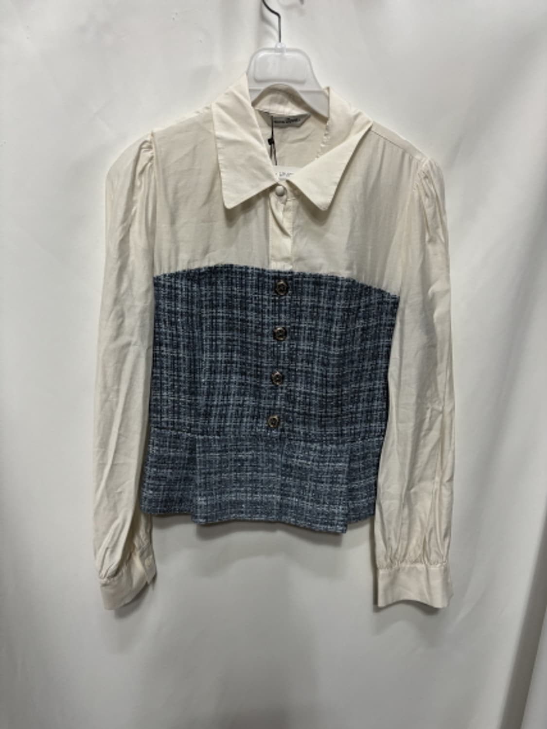 로엠(ROEM)트위드 매칭 블라우스(새상품)S 상품이미지1