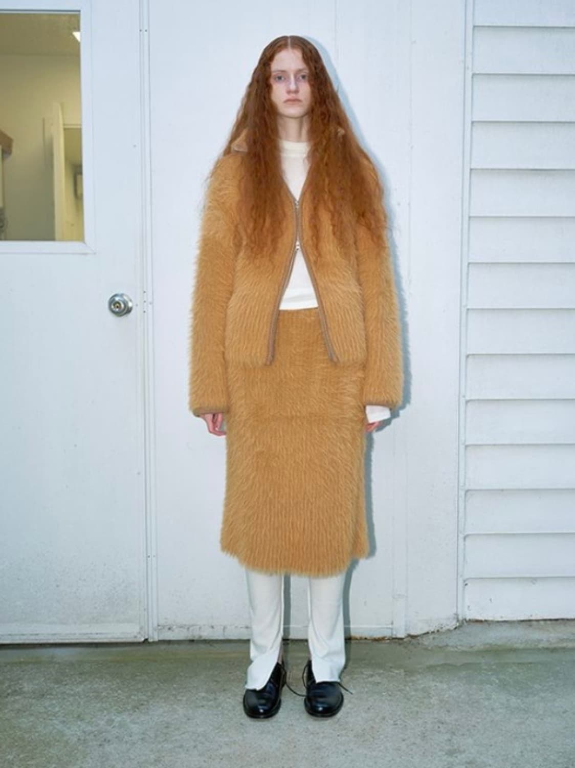 낫띵에브리띵 비건 퍼 니트 자켓 상품이미지2