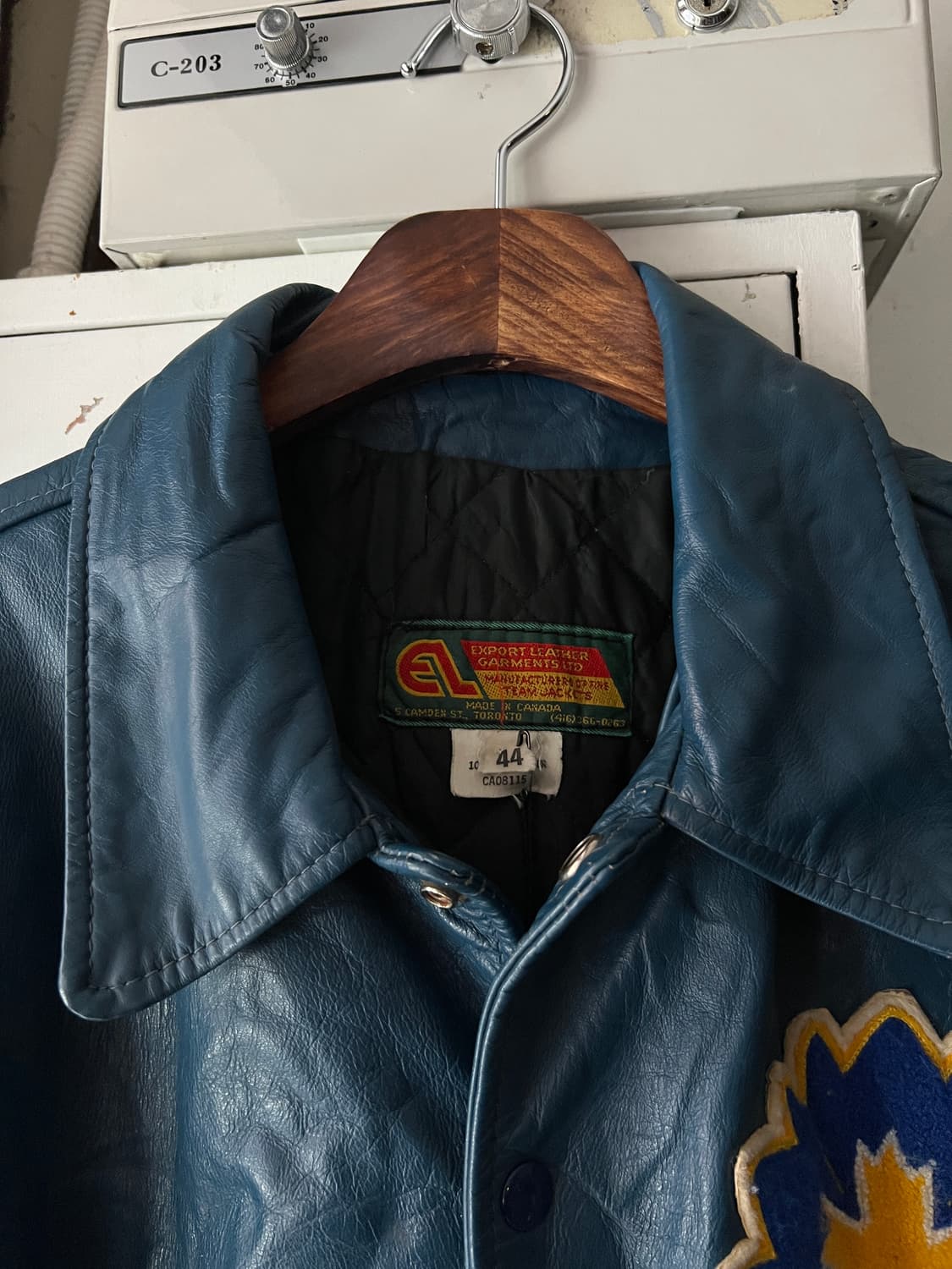 [L]80s USA 빈티지 WINDSOR 유니버시티 비건레더 바시티 자켓 상품이미지2