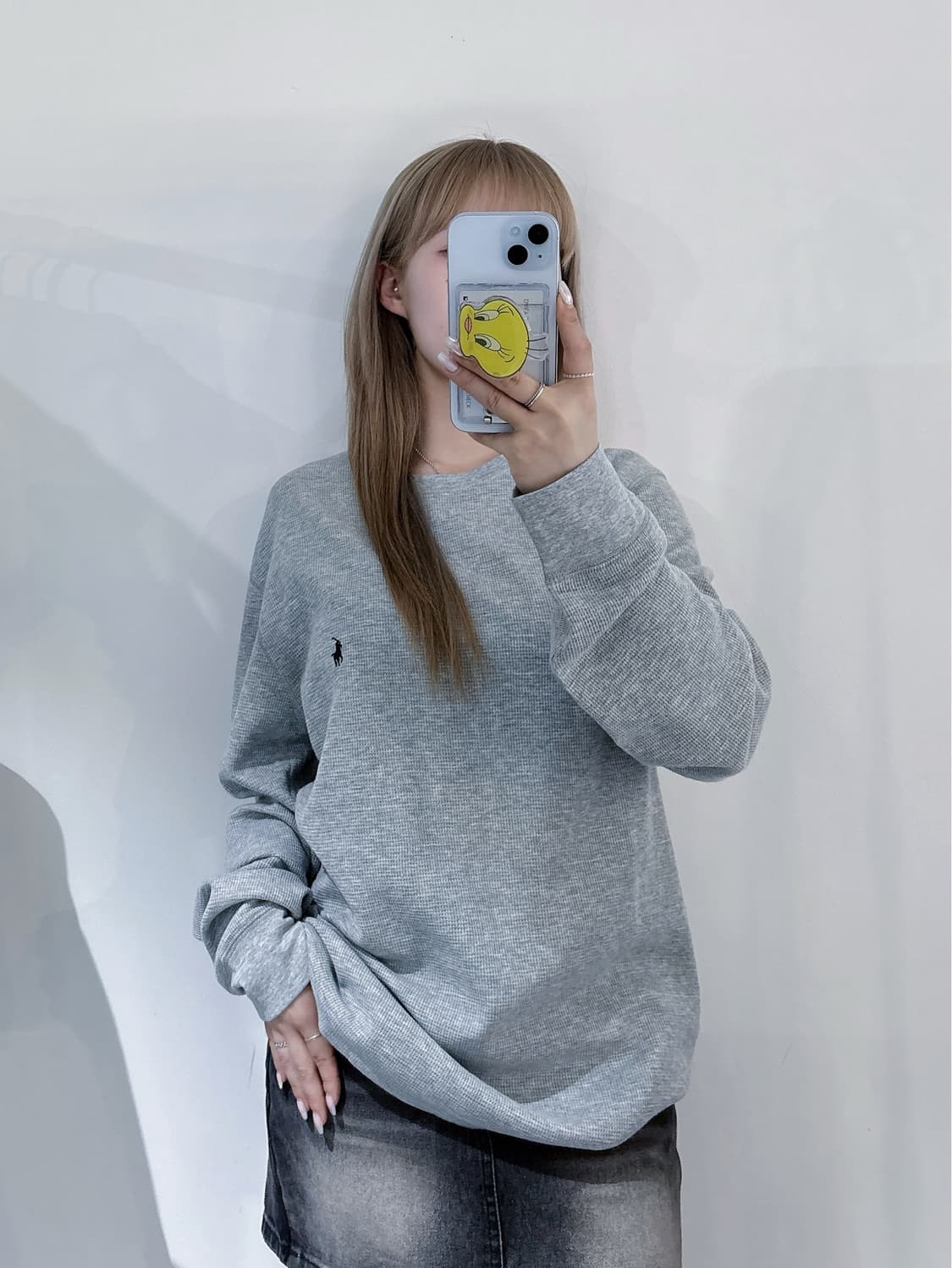폴로랄프로렌 블랙포니 그레이 와플 롱슬리브 상품이미지2