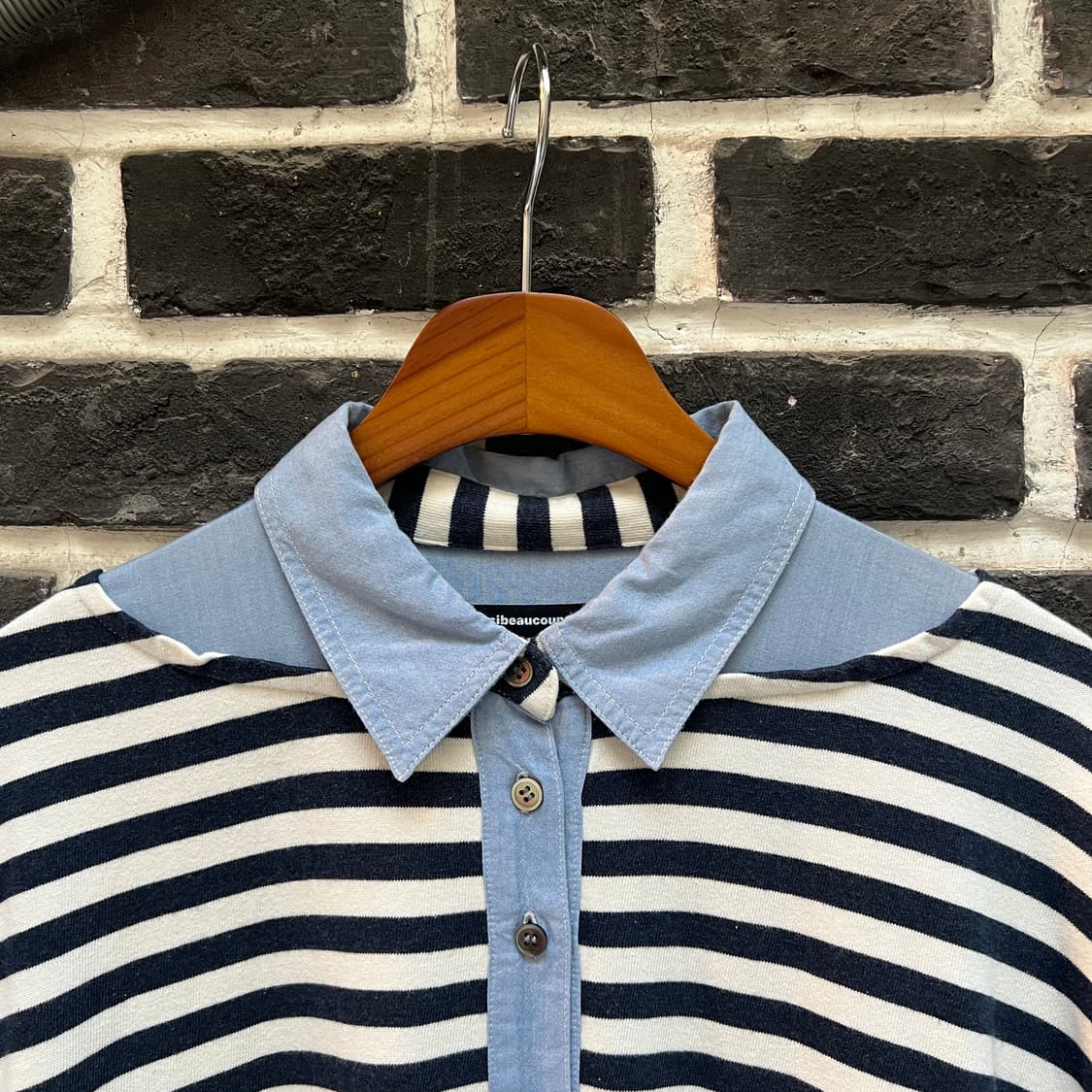 mercibeaucoup 스트라이프 셔츠 원피스 상품이미지2