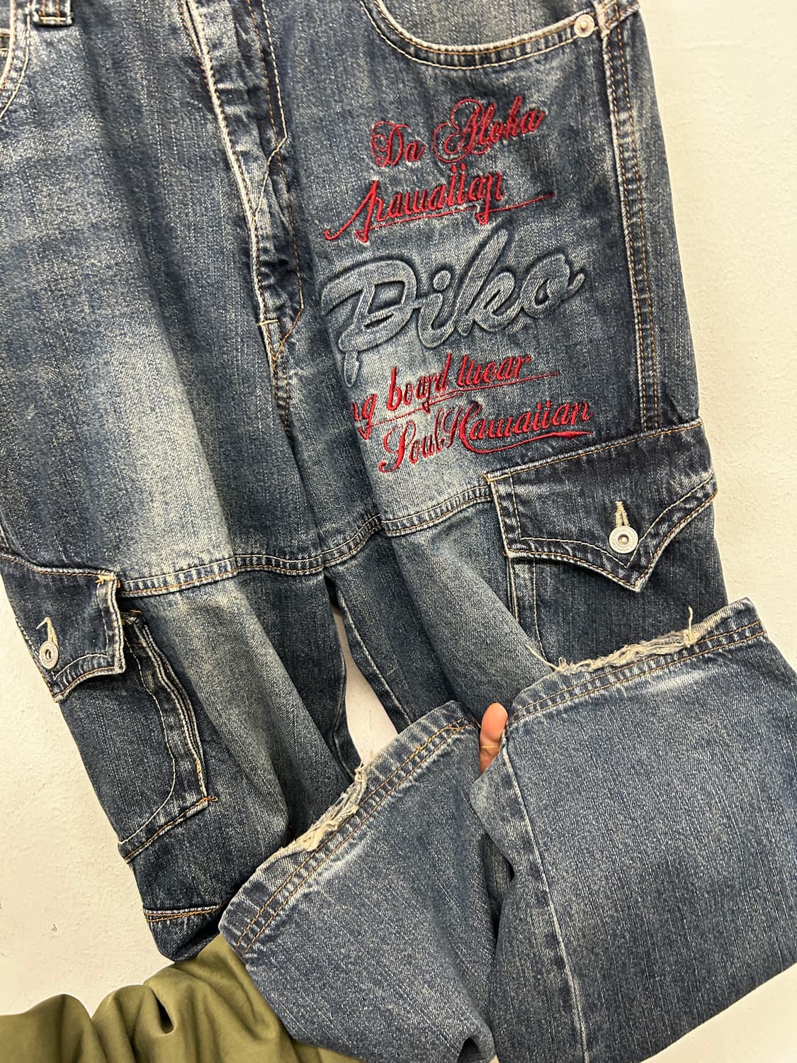 PIKO Y2K스타일 데님 카고 바지  상품이미지6