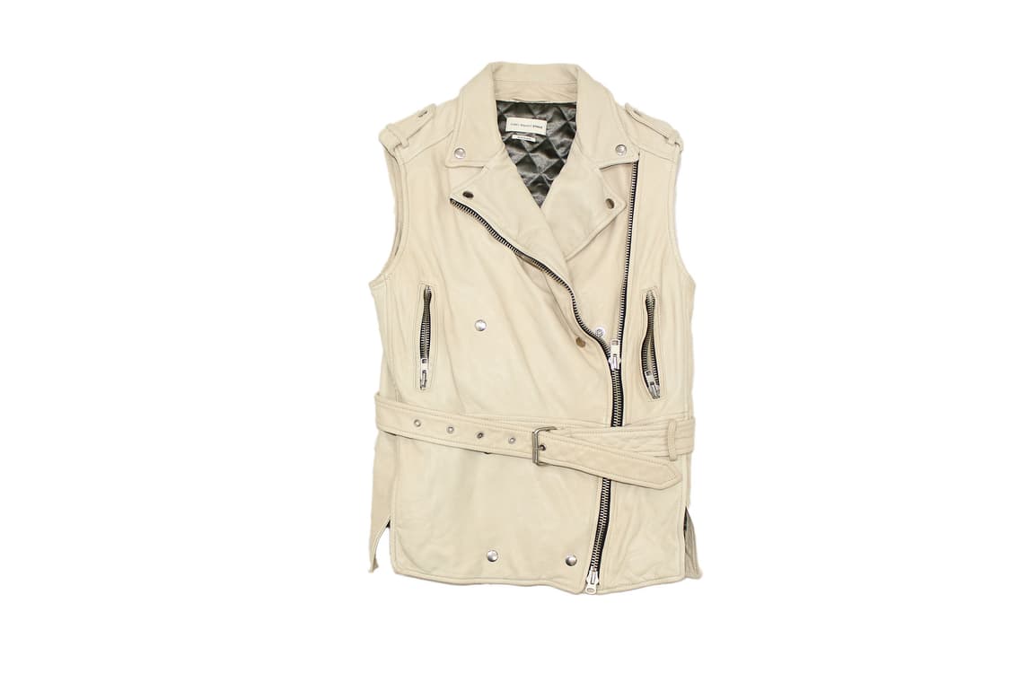 Isabel Marant 이자벨마랑 2WAY 램스킨 레더 바이커 베스트 상품이미지1