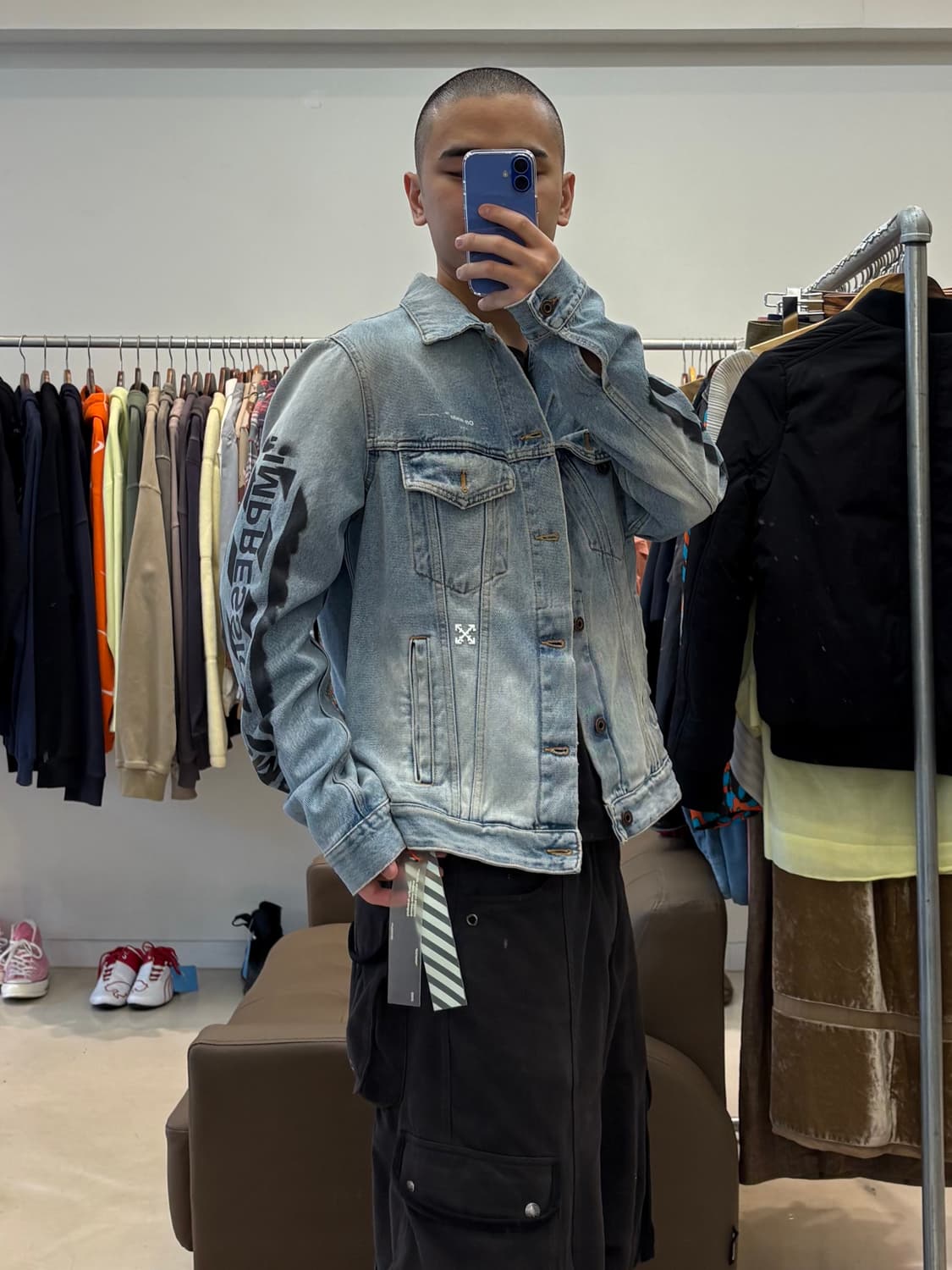 오프화이트 임프레셔니즘 데님 자켓  상품이미지5