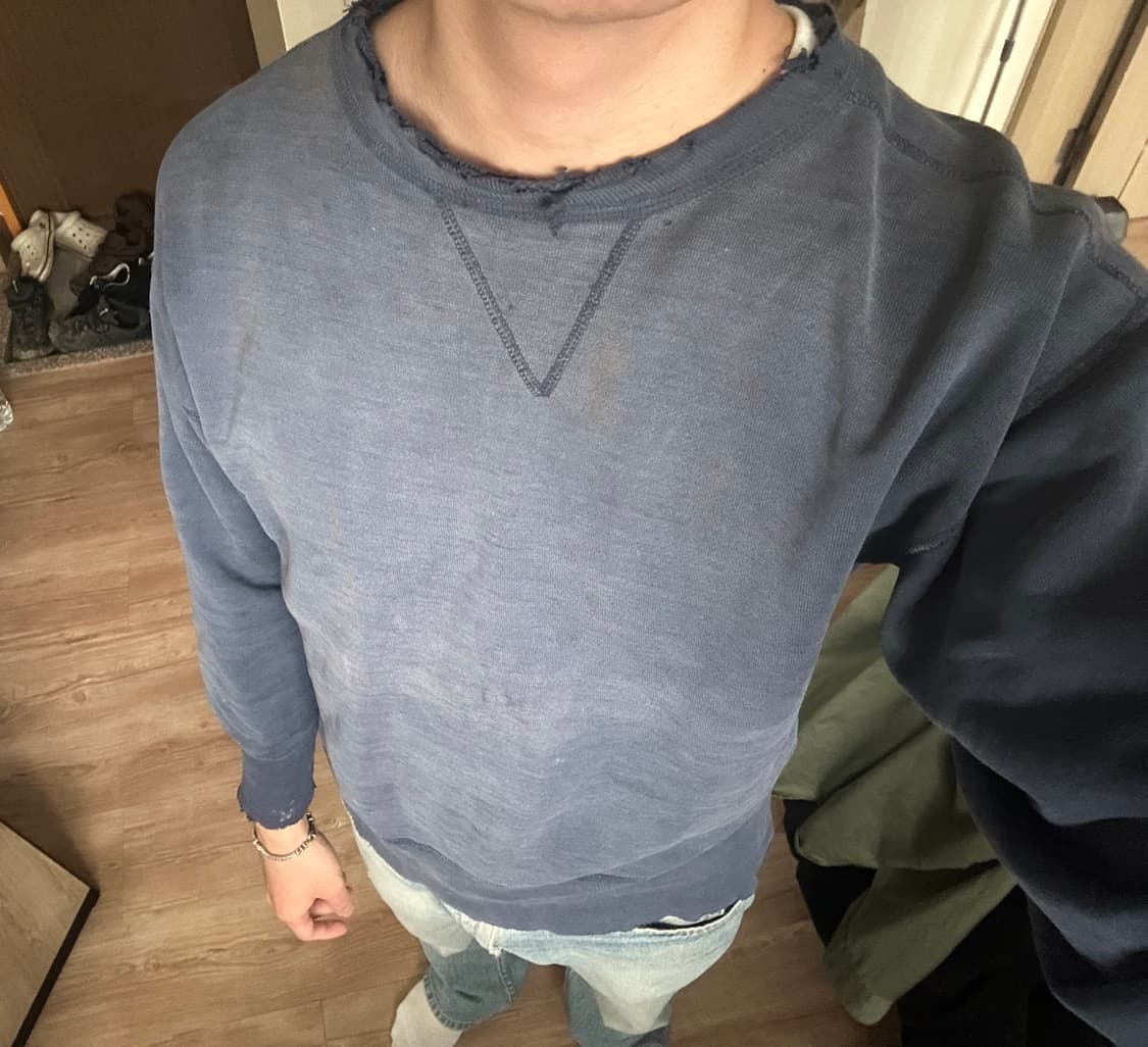 faded 50s single V sweat shirt 상품이미지5