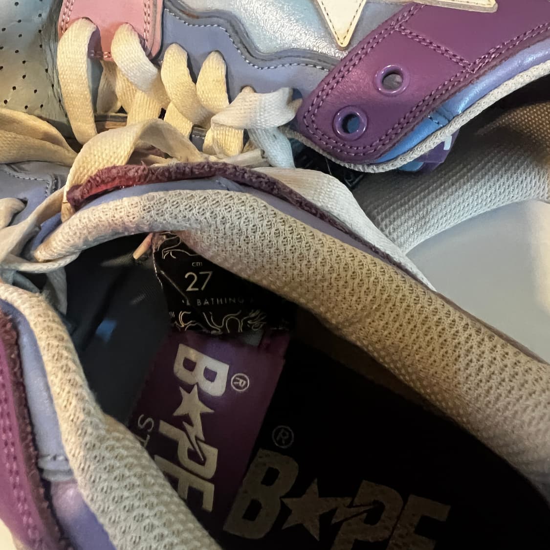 베이프 스케이트 스타 퍼플 그리데이션 스니커즈 상품이미지6