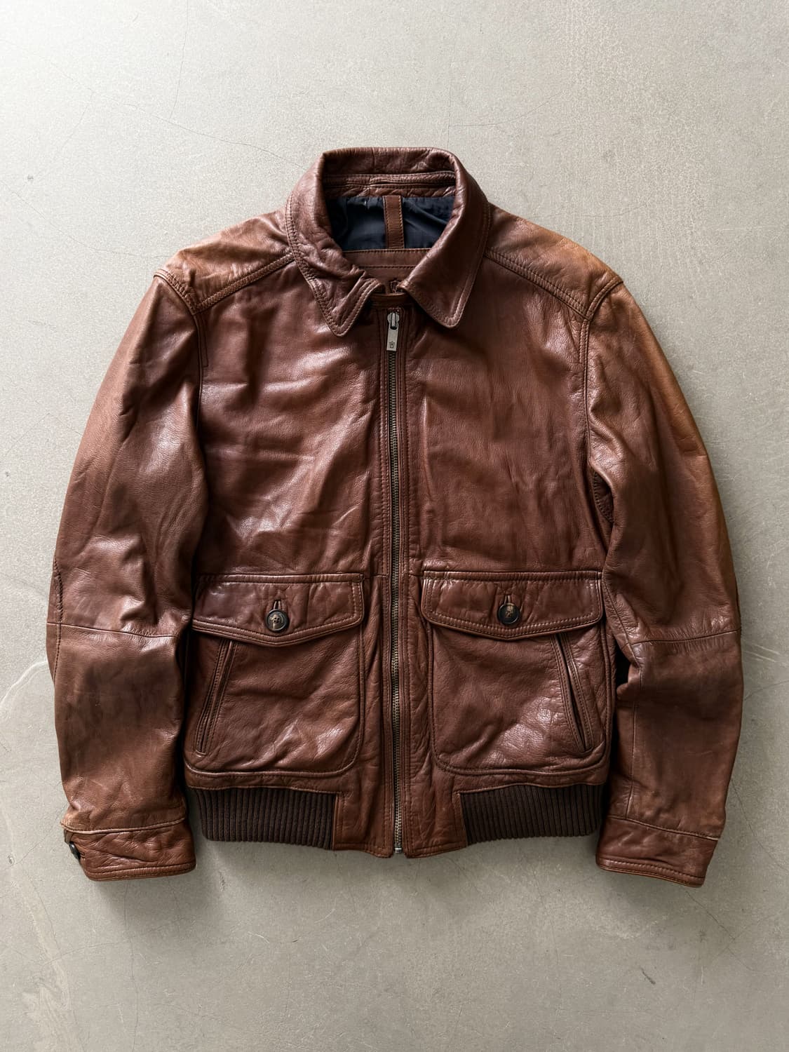 Massimo Dutti Cowhide Bomber Jacket 상품이미지1