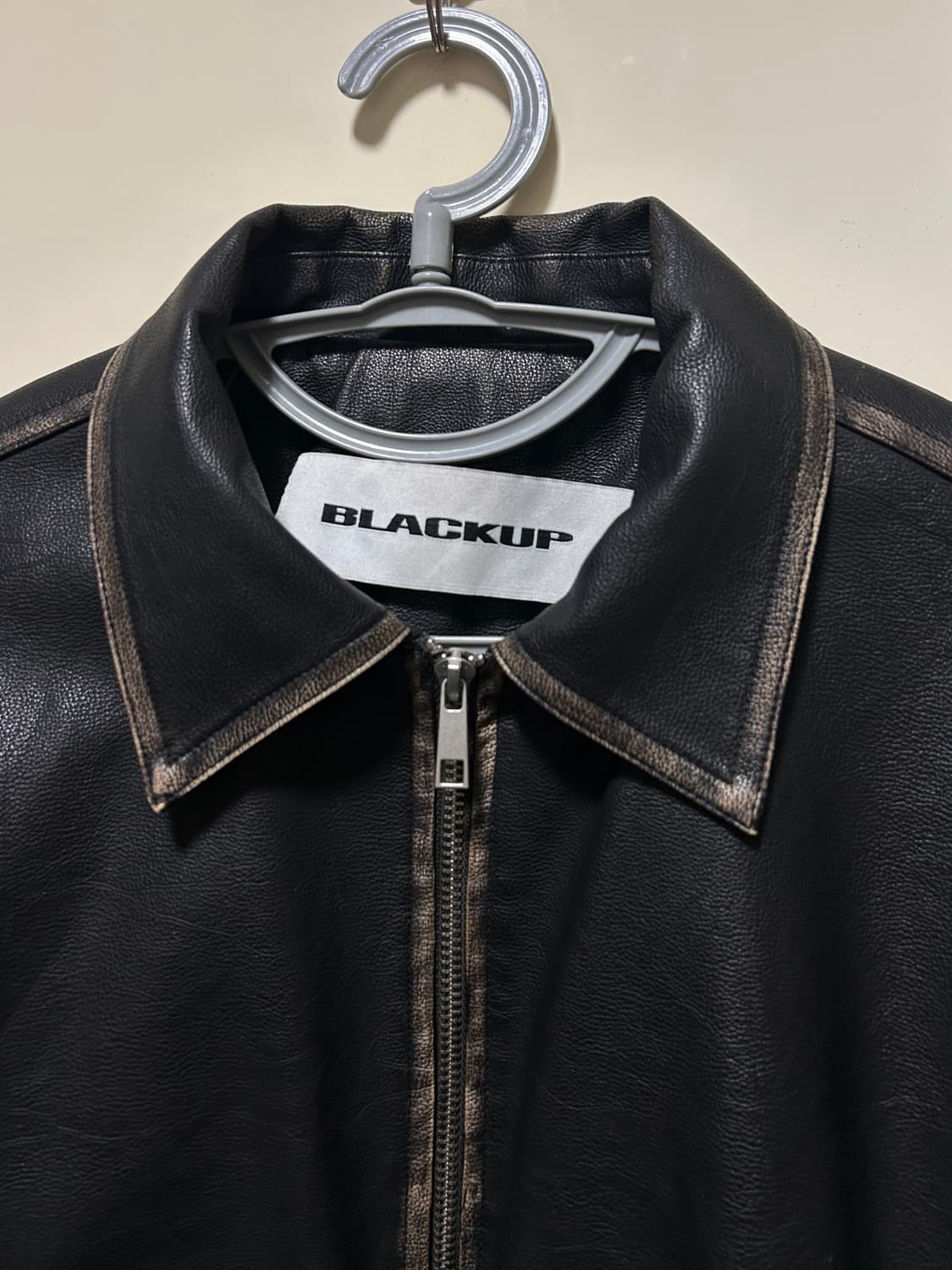 블랙업 [MADE] 히벤 빈티지 레더점퍼 (블랙) 상품이미지3